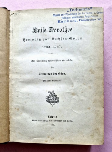 Jenny von der osten luise - –,