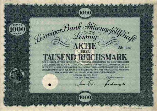 Leisniger bank 1942 leisnig - bank,