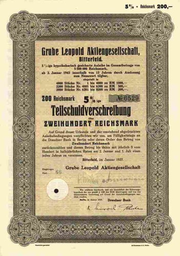 Grube leopold 1937 bitterfeld - 1937,