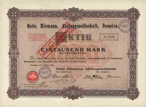 Gebr hörmann 1920 dresden - gebr.,