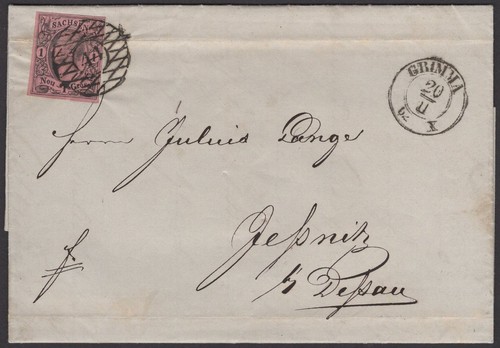 Sachsen 9 grimma 1862 - sachsen,